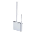 Conjunto de escova de vaso sanitário de silicone 2 peças com suporte de parede