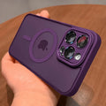 Case luxo a prova de choque - Shockproof para iPhone, Magsafe Wireless Charge Cover, Magnético