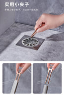 Escova de silicone 2 em 1 para vaso sanitário com cabo longo