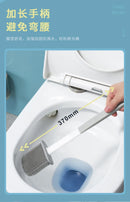 Escova de silicone 2 em 1 para vaso sanitário com cabo longo