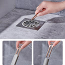 Escova de silicone 2 em 1 para vaso sanitário com cabo longo