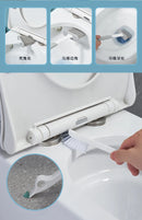 Escova de silicone 2 em 1 para vaso sanitário com cabo longo