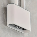 Conjunto de escova de vaso sanitário de silicone 2 peças com suporte de parede